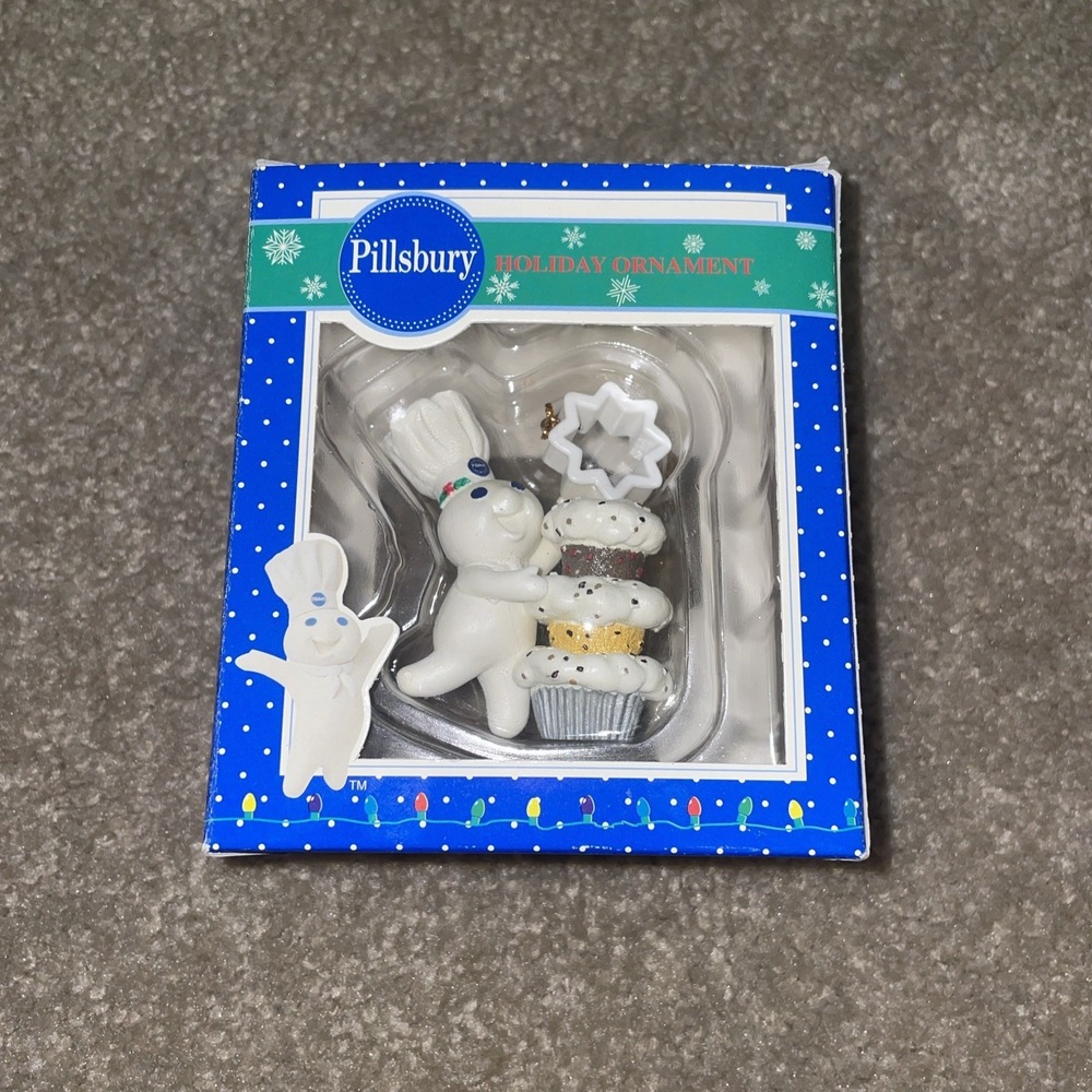 Pillsbury Doughboy Holiday Ornament Trevco Cupcake Baking Christmas Decor